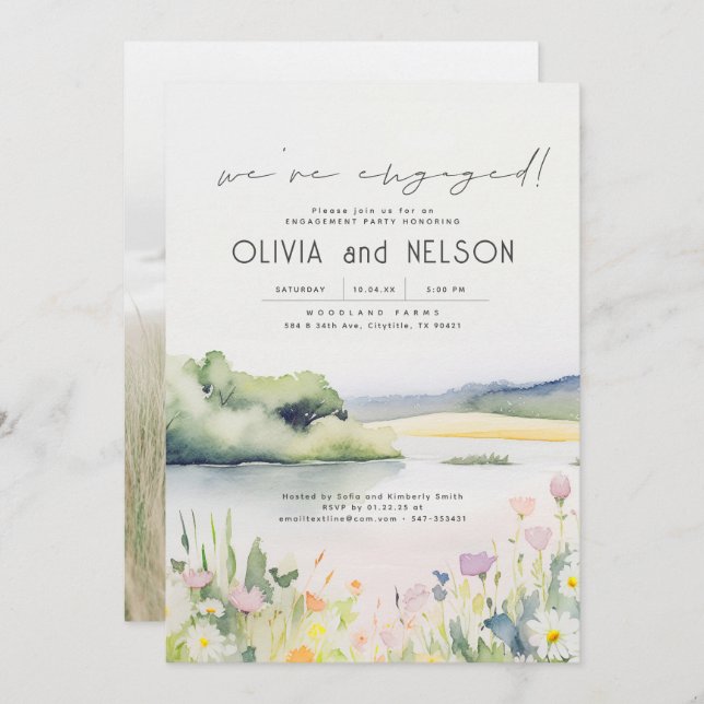 Foto der Vertragspartei "Natur und Wildblumen" Einladung (Vorne/Hinten)