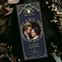 Foto der Vintagen Gold Tarot Card Save the Date