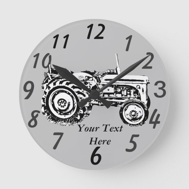 Foto der Vintagen Grauschnecke Runde Wanduhr (Vorderseite)