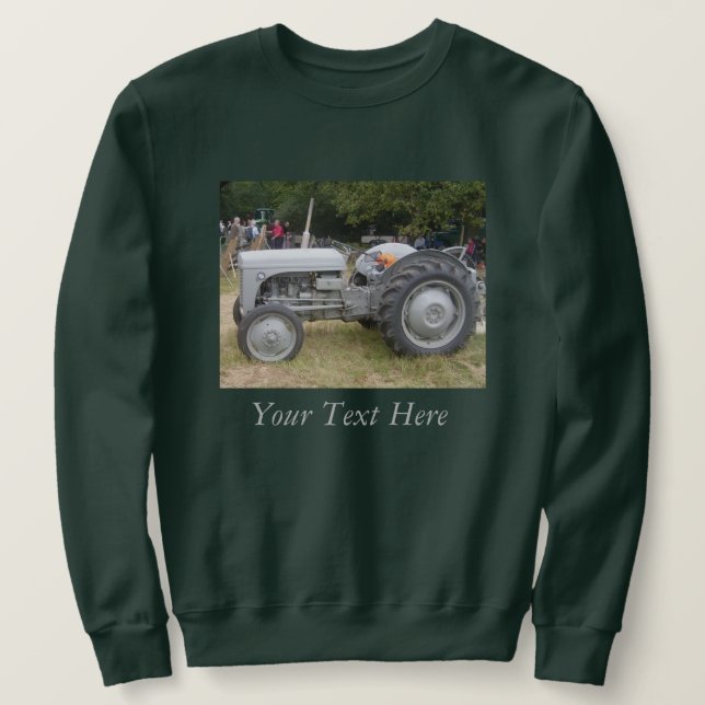 Foto der Vintagen Grauzugmaschine Sweatshirt (Design vorne)