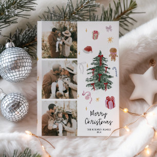 Foto der Wasserfarbe Feiertagskarte