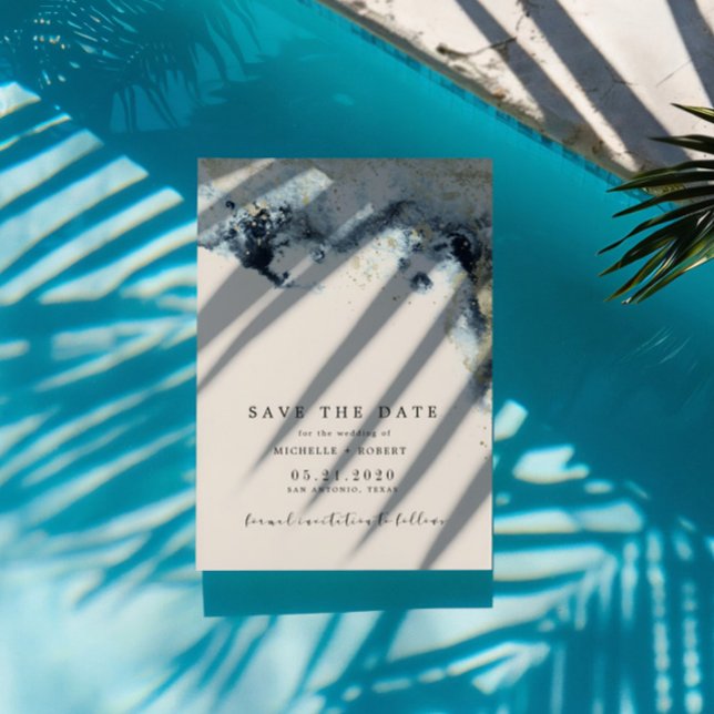 Foto der WasserfarbWaves Collage Save the Date Einladung (Von Creator hochgeladen)