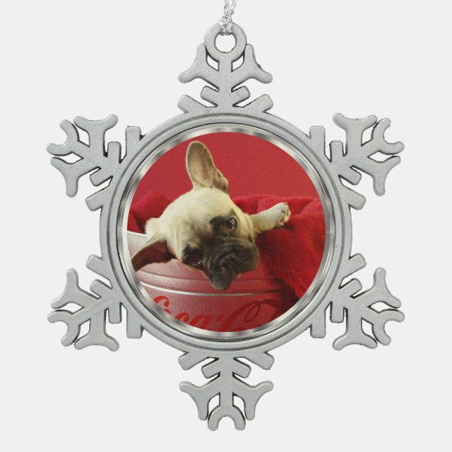 Foto der Zinn-Schneeflocke-DIY Schneeflocken Zinn-Ornament (Vorderseite)