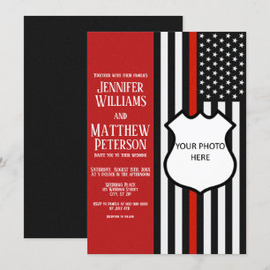 Foto des Abzeichens mit dünner roter Linie einfüge Einladung