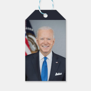 Foto des amerikanischen Präsidenten Joe Biden im W Geschenkanhänger