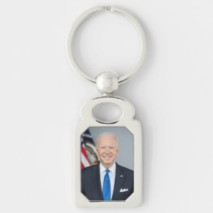 Foto des amerikanischen Präsidenten Joe Biden im W Schlüsselanhänger