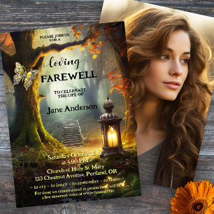 Foto des Autumn Path Lantern - Lebensfeier Einladung