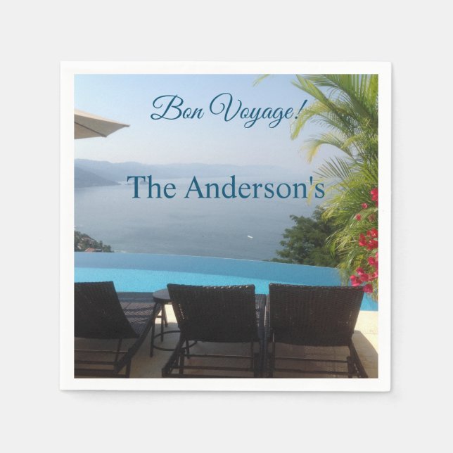 Foto des Badeortes Bon Voyage Party Serviette (Vorderseite)