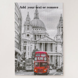 Foto des berühmten Doppeldeckerbus, London, Verei Puzzle