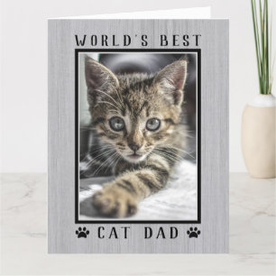 Foto des besten Cat Vater der Welt Happy Birthday  Karte