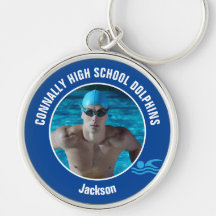 Foto des blauen Schwimmteams High School Schwimmer