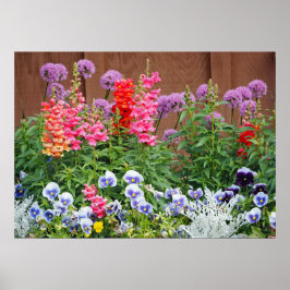 Foto des Blumengartens Poster