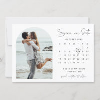 Foto des Bogenkalenders Save the Date Aufforderung