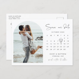 Foto des Bogenkalenders Save the Date Aufforderung Postkarte