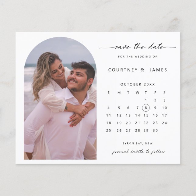 FOTO des BUDGET-Arkadenkalenders Save the Date Flyer (Vorne)