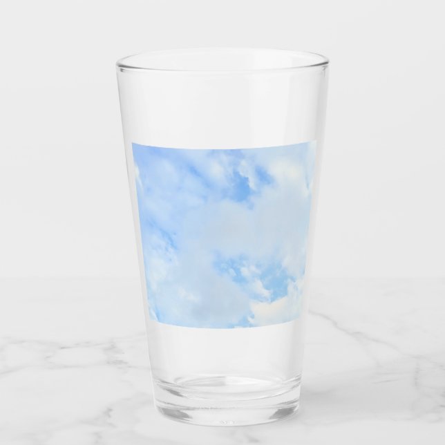 Foto des Friedlichen Blue Sky Simple Glas (Vorderseite)