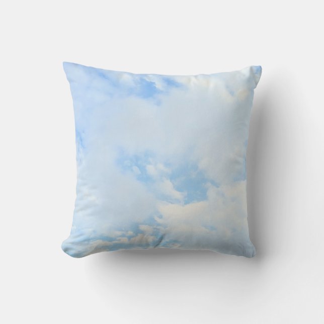 Foto des Friedlichen Blue Sky Simple Kissen (Vorderseite)