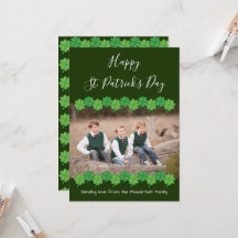 Foto des grünen Kleeblatts St Patrick's Day