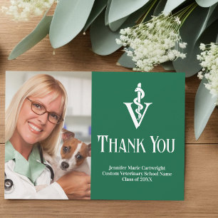 Foto des grünen Veterinäramts benutzerdefinierbar Dankeskarte