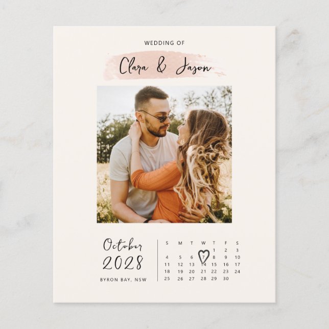 FOTO des HAUSHALTSkalenders Save the Date Einladun Flyer (Vorne)