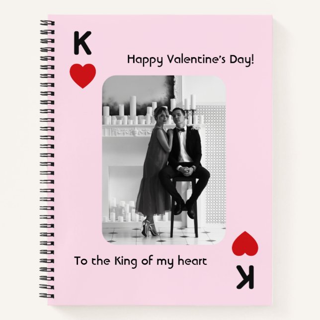 Foto des Herzens - Valentinstag Notizbuch (Vorderseite)