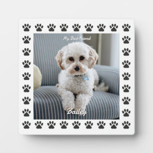 Foto des Hundes, Name, Mein bester Freund, Pfotena Fotoplatte