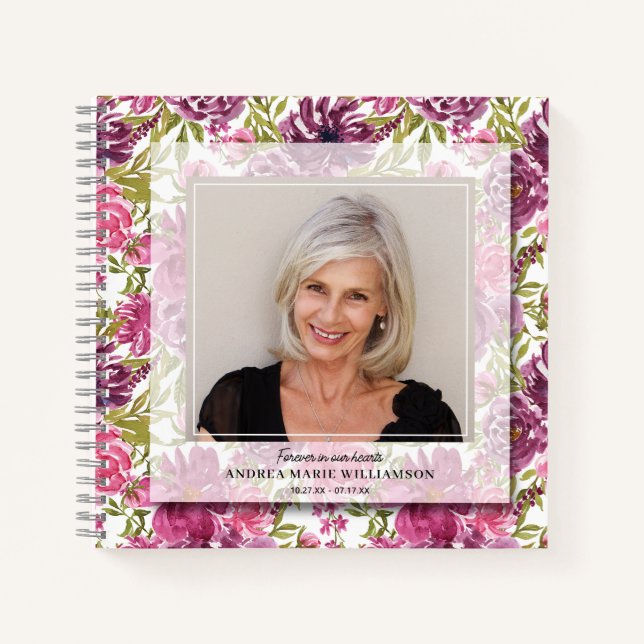 Foto des Lebens auf dem Blumenglockenbuch Notizbuch (Vorderseite)