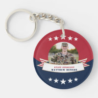 Foto des Militärdienstes Red White Blue Schlüssela