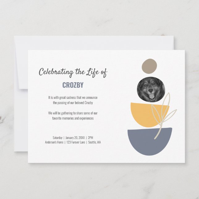 Foto des modernen Hauses - Lebensfeier Ankündigung (Vorderseite)