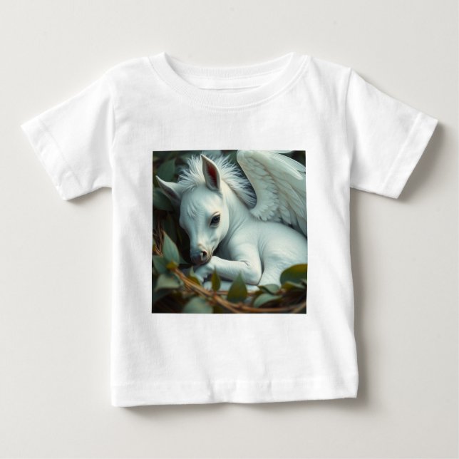 Foto des Neugeborenen Pegasus Baby T-shirt (Vorderseite)