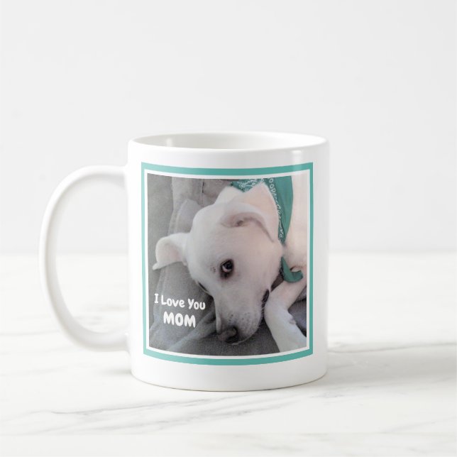 Foto des Niedlichen faulen Welpen Hund I Liebe Sie Kaffeetasse (Links)