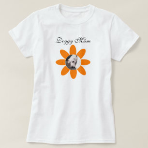 Foto des Niedlichen Hundes auf der Hübschen Orange T-Shirt