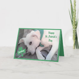 Foto des Niedlichen Lazy Dog Funny St. Patrick's D Karte