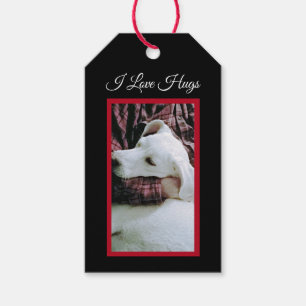 Foto des Niedlichen Weißen Welpen Hund I Liebe Sch Geschenkanhänger