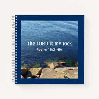 Foto des Ozeangottes ist mein Rock Bible Verse Bla Notizbuch