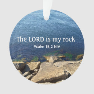 Foto des Ozeangottes ist mein Rock Bible Verse Bla Ornament