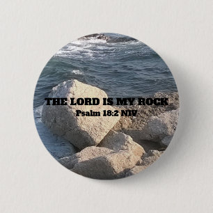 Foto des Ozeans Der Herr ist mein Rock Bible Verse Button