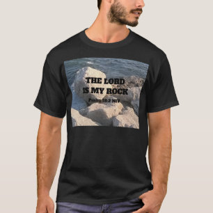 Foto des Ozeans Der Herr ist mein Rock Bible Verse T-Shirt