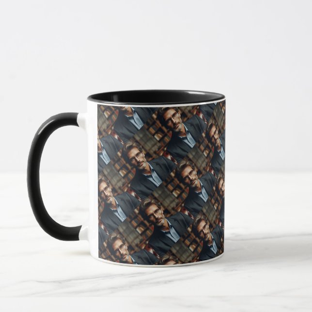 Foto des personalisierten Vaters Elegantes Musterv Tasse (Links)