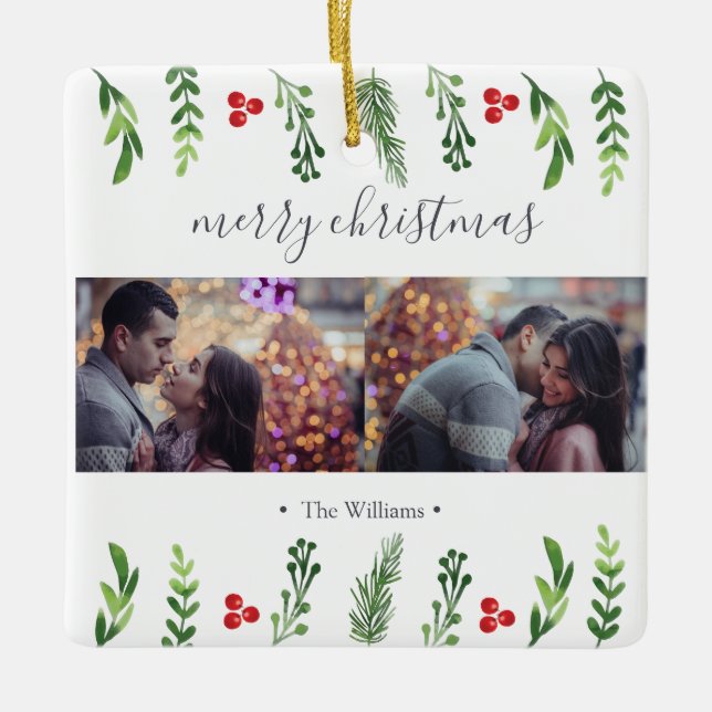 Foto des Winter-Laub-| Keramikornament (Vorderseite)