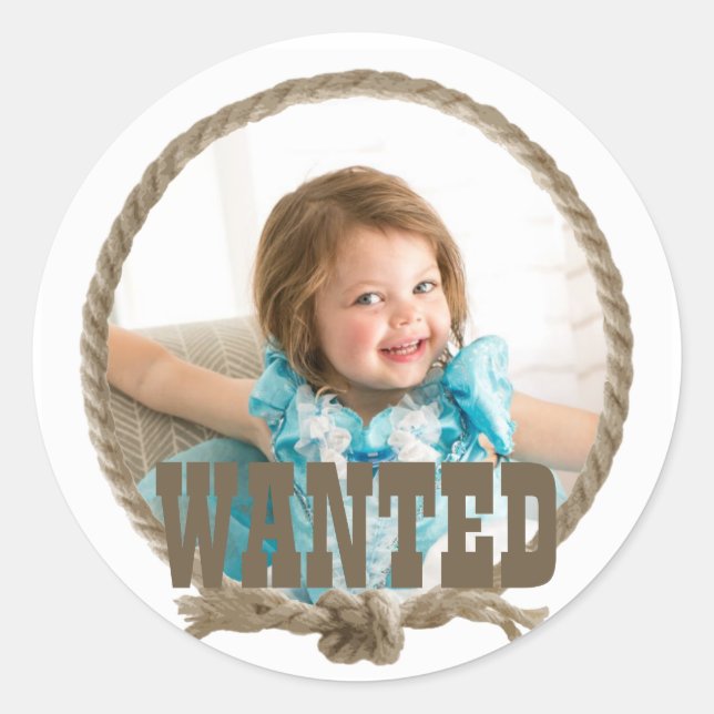 Foto-Design des Westerns Runder Aufkleber (Vorderseite)