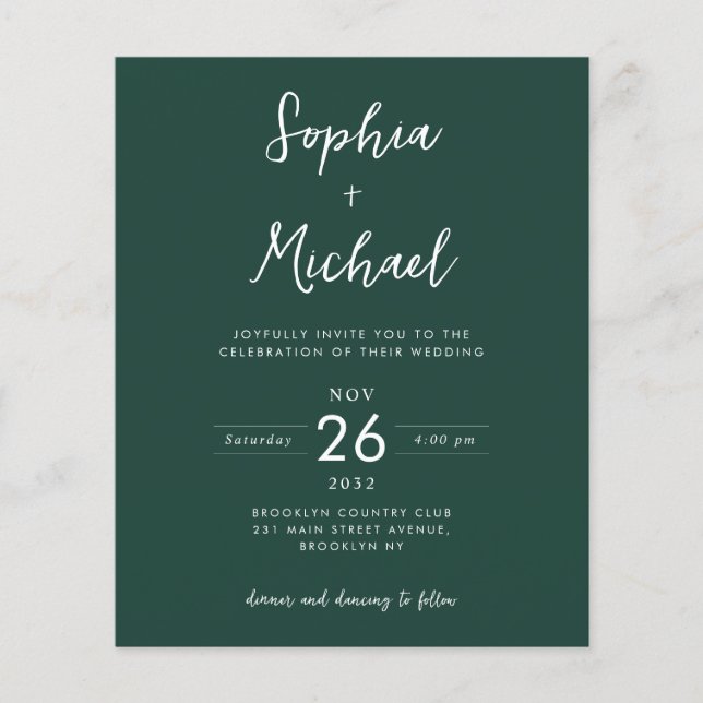 Foto Details QR Website Dunkle Grüne Hochzeit (Vorderseite)