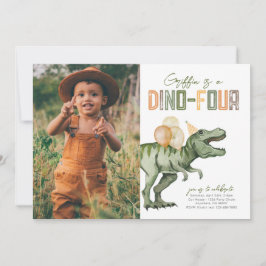 Foto Dino-Four Geburtstagseinladung Einladung