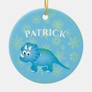 Foto Dinosaurier Niedlich Blue Kids Keramik Ornament