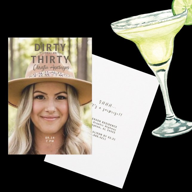 Foto Dirty 30 Geburtstagsparty Einladung (Von Creator hochgeladen)