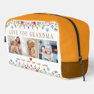 Foto-Dopp-Kit für einfarbiges Monogramm Waschbeutel