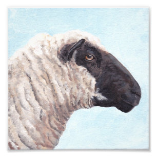 Foto-Druck des schwarze Schaf-Gesichts-II Fotodruck