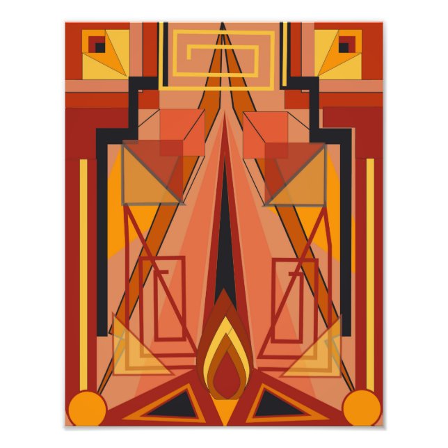 Foto Drucken mit Art-Déco Art (Vorne)