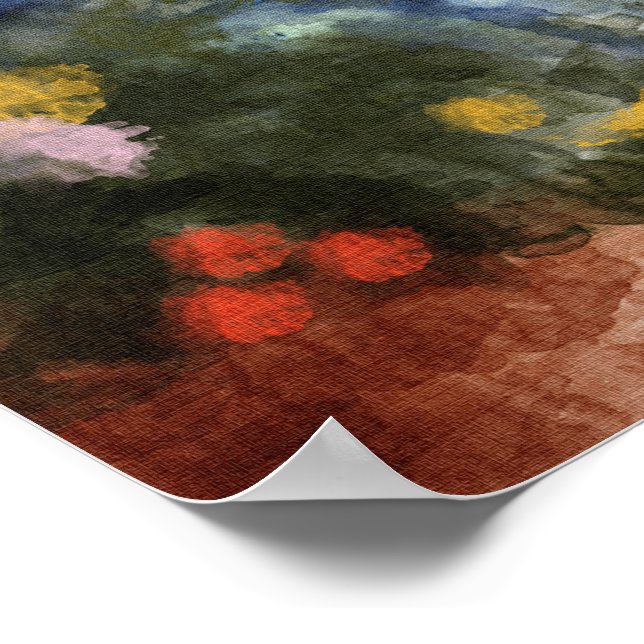 Foto drucken, Wasserfarbe flach Poster (Ecke)