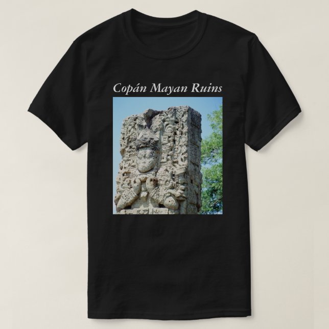 Foto druckte alte Ruinen Maya Honduras T-Shirt (Design vorne)